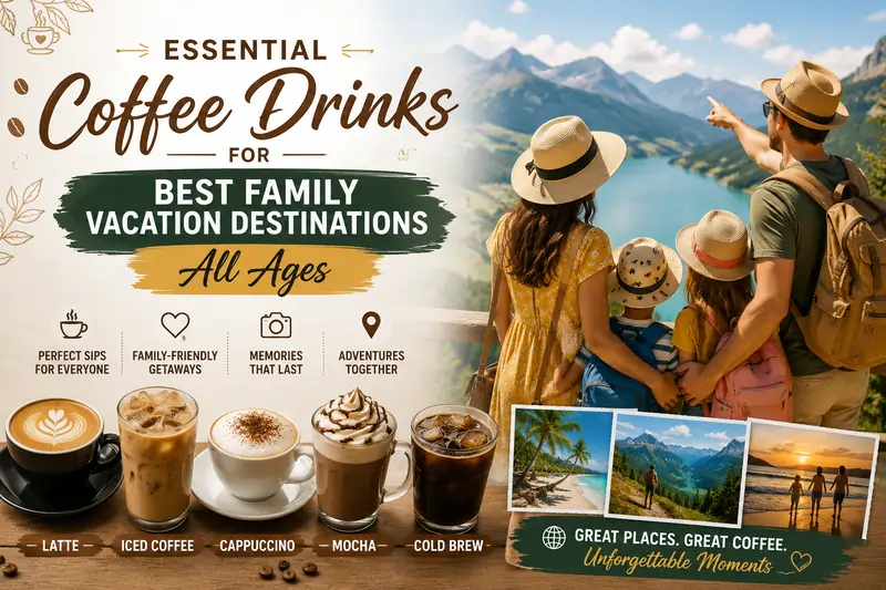 Essential Coffee Drinks for Best Family Vacation Destinations All Ages